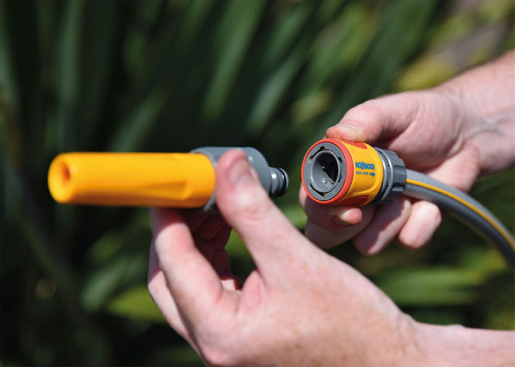 how to put a nozzle on a hose