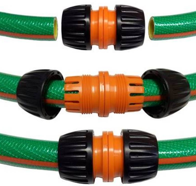 Connection using a repair coupling.