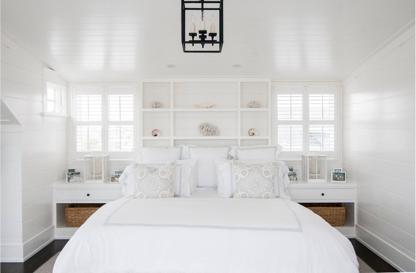 White bedroom.
