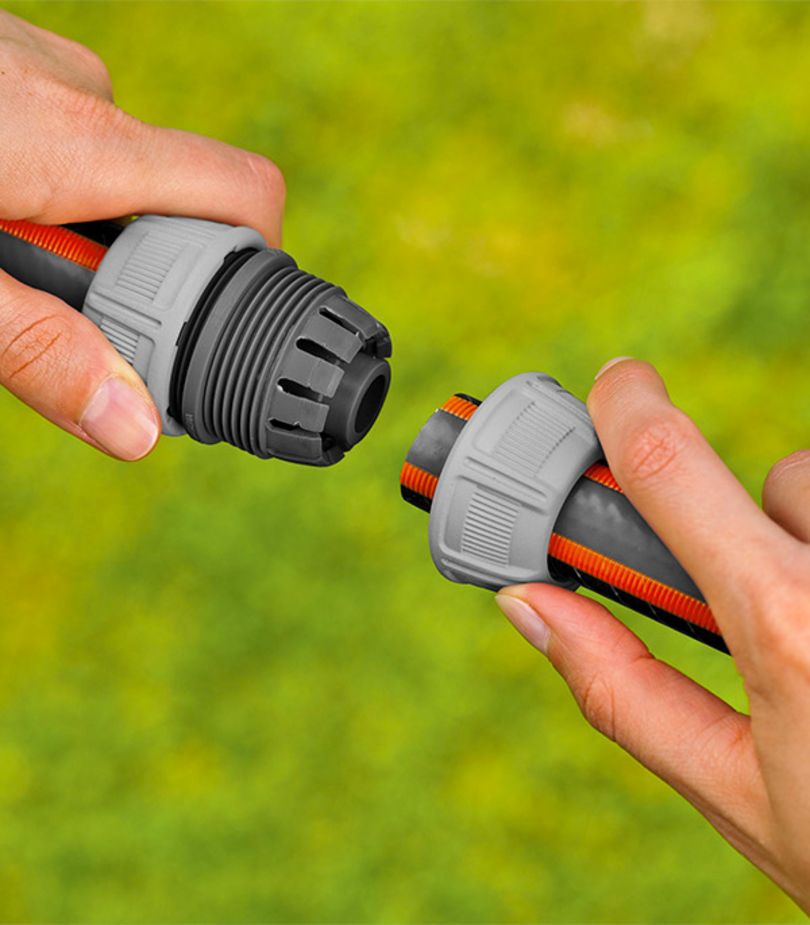 watering with a hose