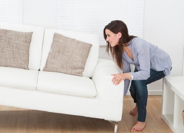 Rearranging furniture by fragile girls