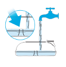 The tank is washed with water