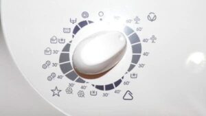 Spin icon on washing machine – Zanussi