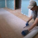 The material is laid on the surface