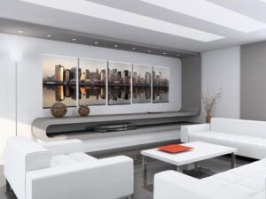 Horizontal modular paintings