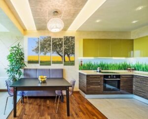 What are modular paintings made of?