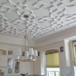 Polystyrene foam on the ceiling