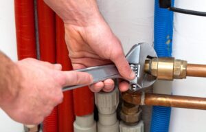 Repair of plumbing in an apartment