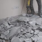 Dismantling the screed