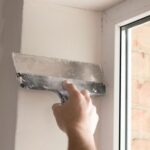 How to putty window slopes