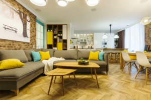 Living room in Scandinavian style