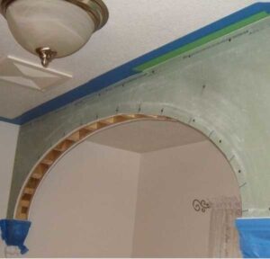 Arch made of wooden blocks 2