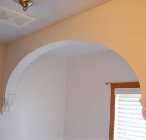 Arch made of wooden blocks 6