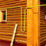 How to pipe gas into a bathhouse