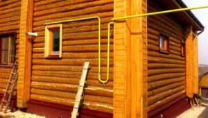 How to pipe gas into a bathhouse