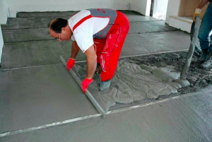 Base for floors on the ground