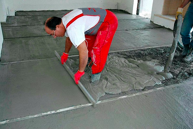 Base for floors on the ground