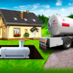 Gas holder for a private home