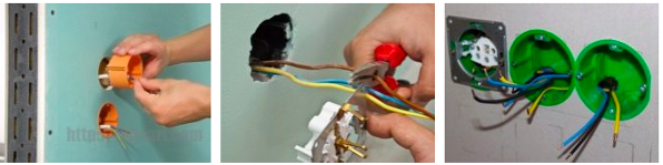 How to make a socket in drywall