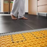 Warm floor under porcelain stoneware