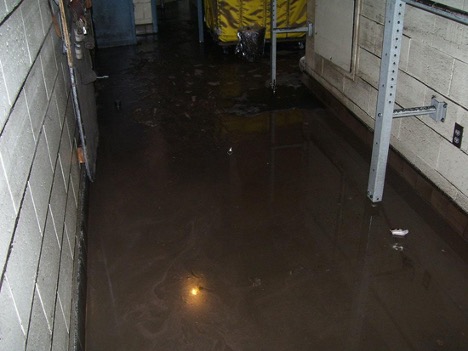Basement treatment after sewer flooding