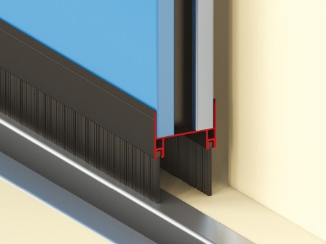 Threshold in the garage under the gate