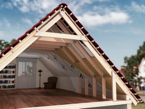 Roof insulation from the inside with foam plastic