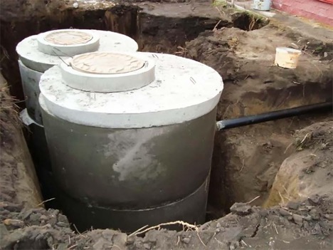 Ventilation of a cesspool in a private house