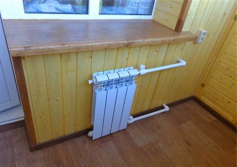 Battery on the balcony