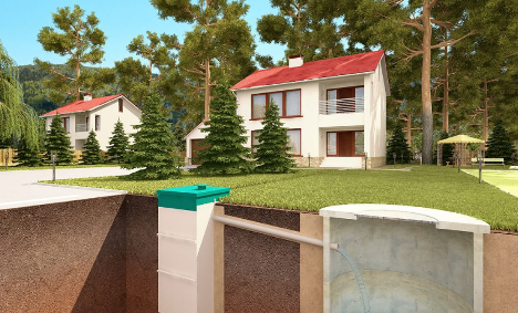 What is a salvo discharge into a septic tank?