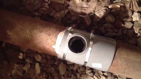 How to cut into a sewer cast iron pipe