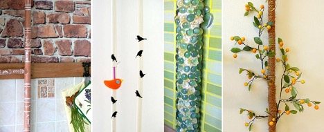 How to decorate a heating pipe in a room