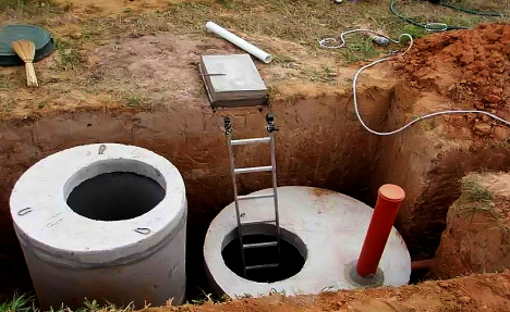 Septic tank for a bath without pumping
